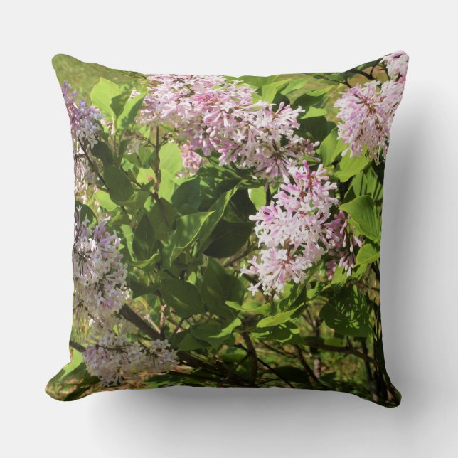 Lilacs Throw Pillow (Front)