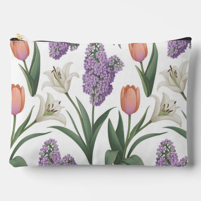 Lilacs Tulips Lys Accessoire Pochette de voyage (Recto)