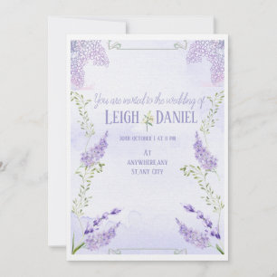 Lilacs wedding invitation