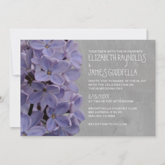 Lilacs Wedding Invitations (Front)