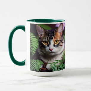 Lilah The Tabby Cat In The Fernery, Mug