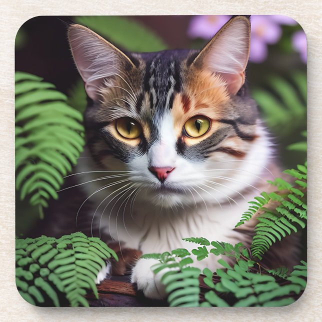 Lilah the Tortoiseshell: A Purfectly Beautiful Cat Coaster (Front)