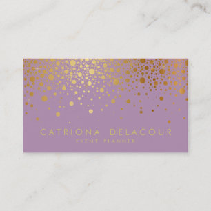 Lilas du carte de visite   de confettis de feuille
