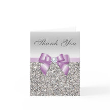Lilas Faux Bow Silver Sequins Merci