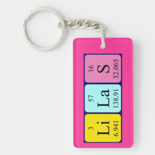 Lilas periodic table name keyring