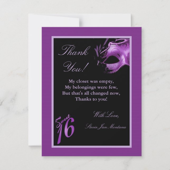 lilas PLAT de pourpre du bonbon 16 au carte de (Devant)