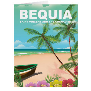 L'île de Bequia à Saint-Vincent-et-les Grenadines