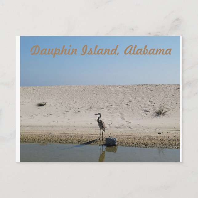L'île de Dauphin, Alabama avec carte postale de Bl (Devant)