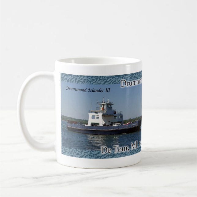 L'île de Drummond transporte en bac la tasse (Gauche)