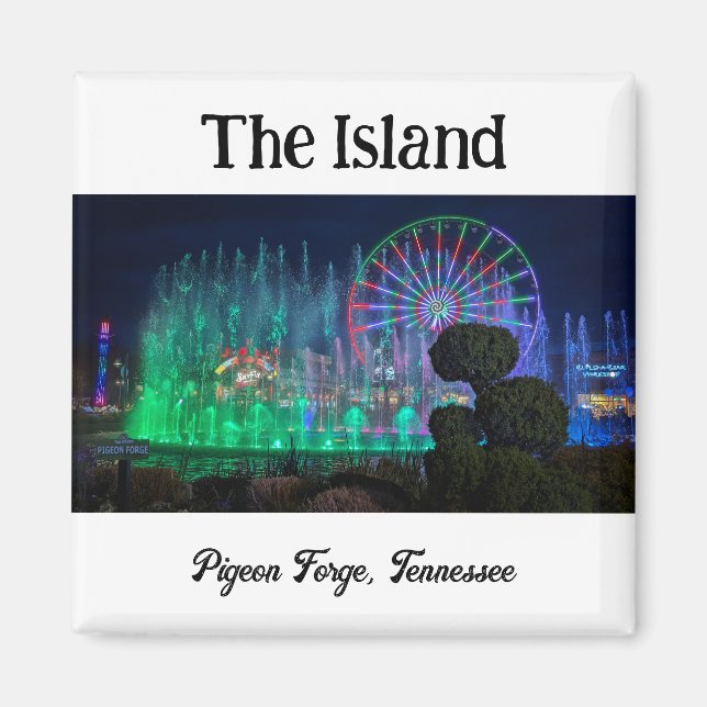 L'île de Pigeon Forge, Tennessee Magnet (Devant)