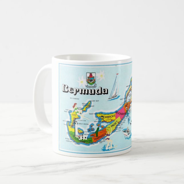 L'île des Bermudes - Mug colorée (Devant gauche)