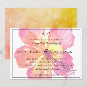 L'île tropicale Hibiscus Faire-part de mariage