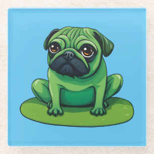 Lili Pug Glass Coaster