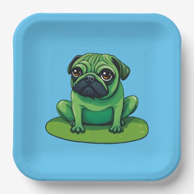 Lili Pug Paper Plate (Front)