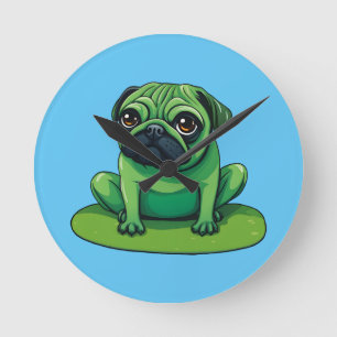 Lili Pug Round Clock