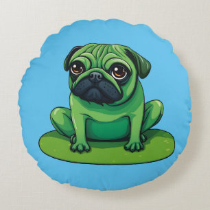 Lili Pug Round Pillow