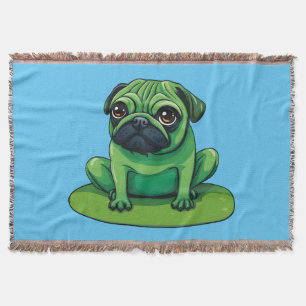 Lili Pug Throw Blanket