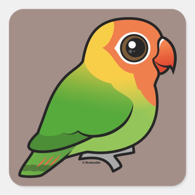 Lilian's Lovebird Square Sticker (Front)