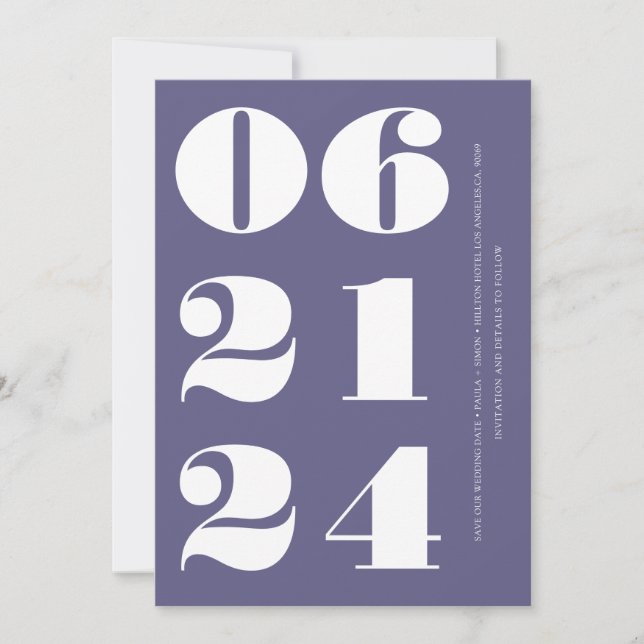 Lilic white clean elegant modern and minimalistic invitation (Front)