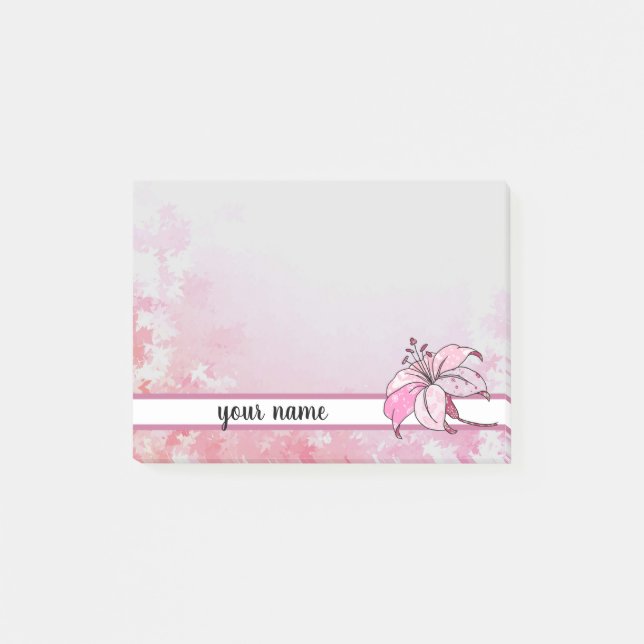 Lilie , personalized post-it notes (Front)