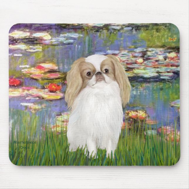 Lilies 2 - Japanese Chin )L1) Mouse Pad (Front)