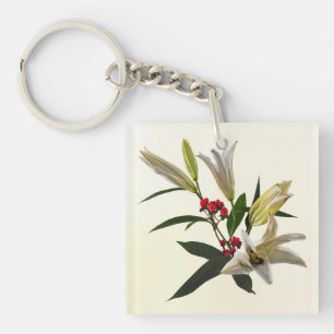 Lilies and Berries Keychain