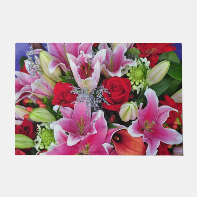 Lilies and roses doormat (Front)