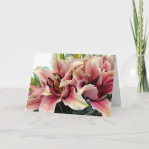 Lilies bouquet card