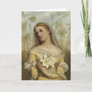 Lilies by Gustav Pope (d.1895) Card