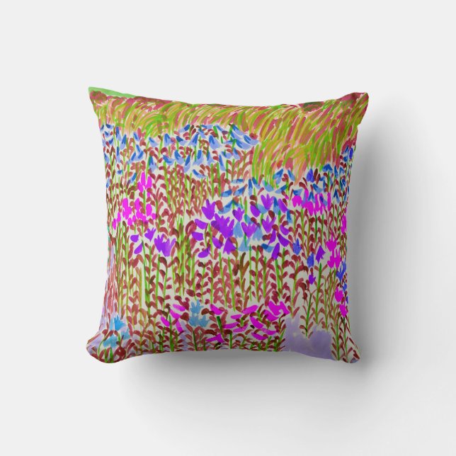 Lilies Everywhere Throw Pillow (Front)