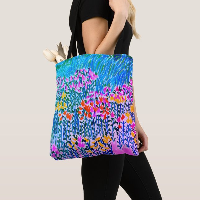 Lilies Everywhere Tote Bag (Close Up)