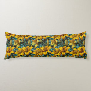 Lilies Flower Bedroom Decor Vintage Couch Body Pillow