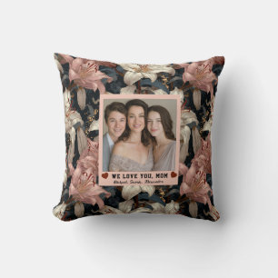 Lilies Flower Mother Mummy Aesthetic Victorian Throw Pillow