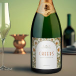 Lilies Green and Gold Vintage Art Nouveau Mucha Sparkling Wine Label<br><div class="desc">Introducing our exquisite adhesive sparkling wine bottle label, designed to add a touch of elegance and sophistication to your special occasion. Inspired by the art nouveau flourishes of the legendary Alphonse Mucha, this label is a work of art in itself. Featuring delicate floral motifs and intricate lines, this label is...</div>