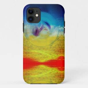 Lilies heart, abstract surreal artwork iPhone 11 case