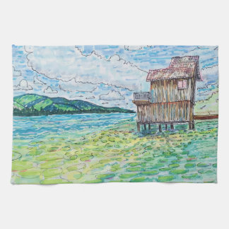 Lilies in Lake Kitchen Towel
