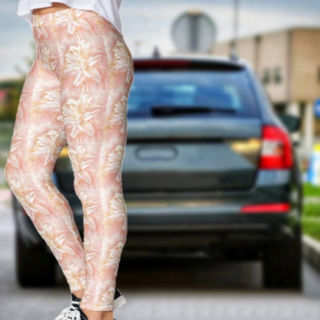 Lilies In Pink Fantasy Leggings (These Lilies In Pink Fantasy leggings, would be fun to wear in Spring!)