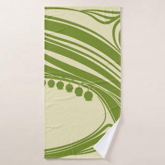 Lilies of the valley. Floral frame. Beautiful vint Bath Towel