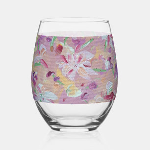 Lilies Of The Valley  Stemless Wine Glass