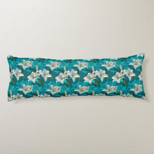 Lilies Texture Office Decor Retro Floor Body Pillow