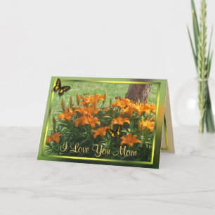 Lilies under the Redbud- customize any occasion Card