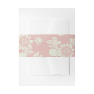 Lilikoi passion flower floral invitation belly band
