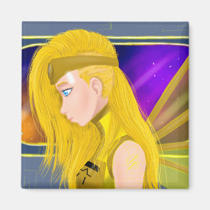 Lilin OC - Cyborg angel - Starset inspired art Magnet