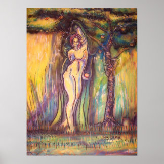 Lilith ,Adam, the Devil and the fruit in Eden Poster