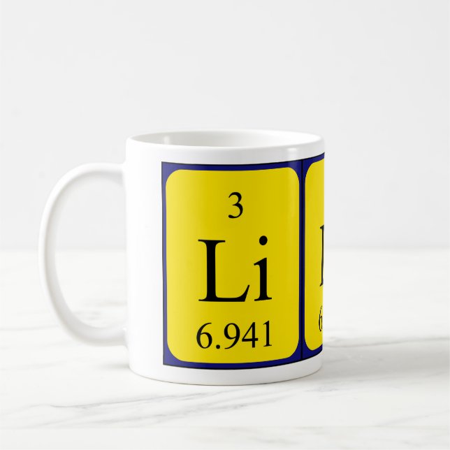 Lilith periodic table name mug (Left)