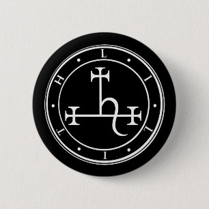 Lilith sigil. Dark moon Goddess seal  Button