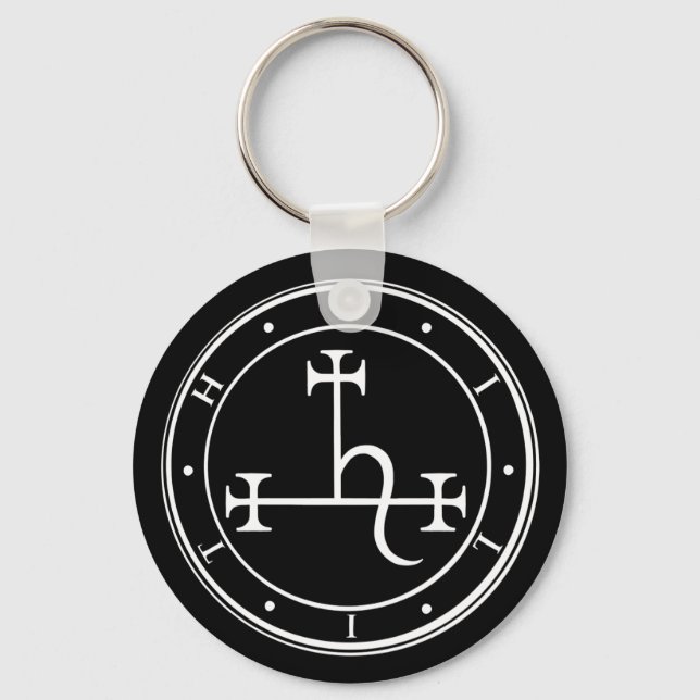 Lilith sigil. Dark moon Goddess seal Keychain (Front)