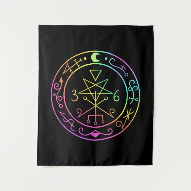 Lilith sigil. Dark moon Goddess seal Tapestry (Front)
