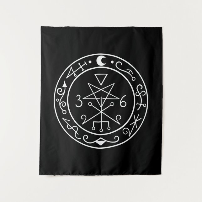 Lilith sigil. Dark moon Goddess seal Tapestry (Front)