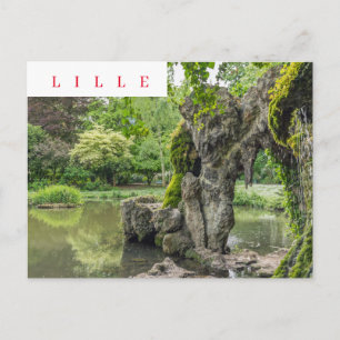 Lille Jardin Vauban grotto view postcard